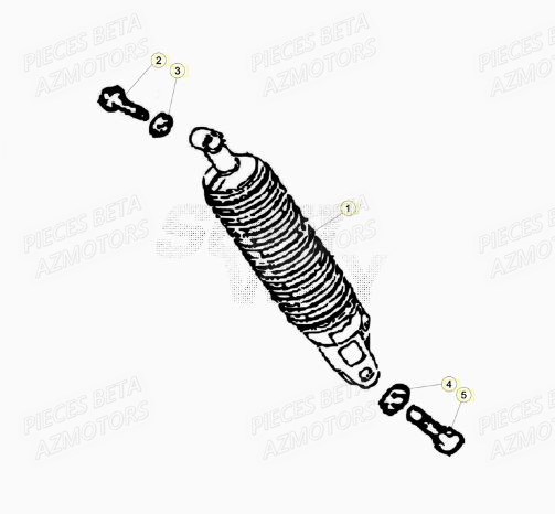 Amortisseur AZMOTORS PiÃ¨ces Scooter 50 ARK LC 2013