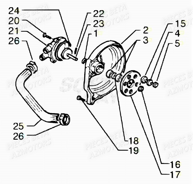 Pompe A Eau AZMOTORS PiÃ¨ces Scooter 50 ARK LC 2013