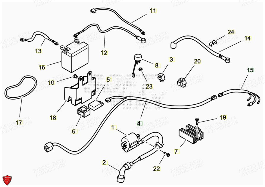 Composants Electronique AZMOTORS PiÃ¨ces Alp 200cc [2008-2011]