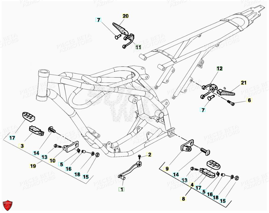 Accessoires Du Chassis AZMOTORS PiÃ¨ces ALP 125 [2008-2011]