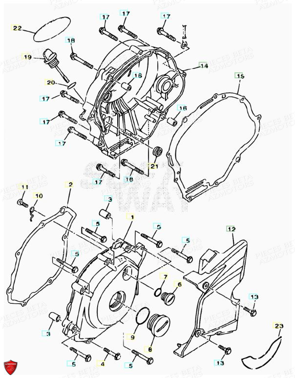 Carter D Huile AZMOTORS PiÃ¨ces ALP 125 [2008-2011]