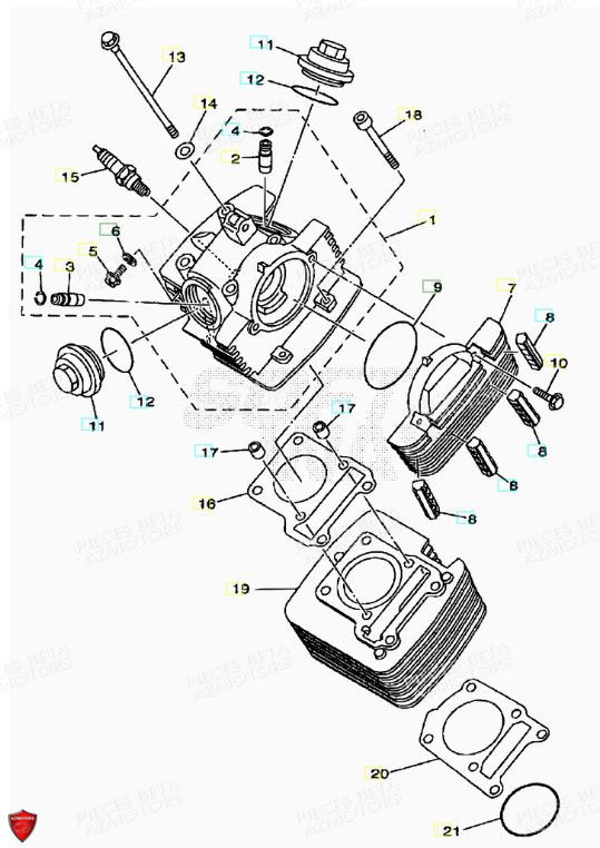Culasse AZMOTORS PiÃ¨ces ALP 125 [2008-2011]