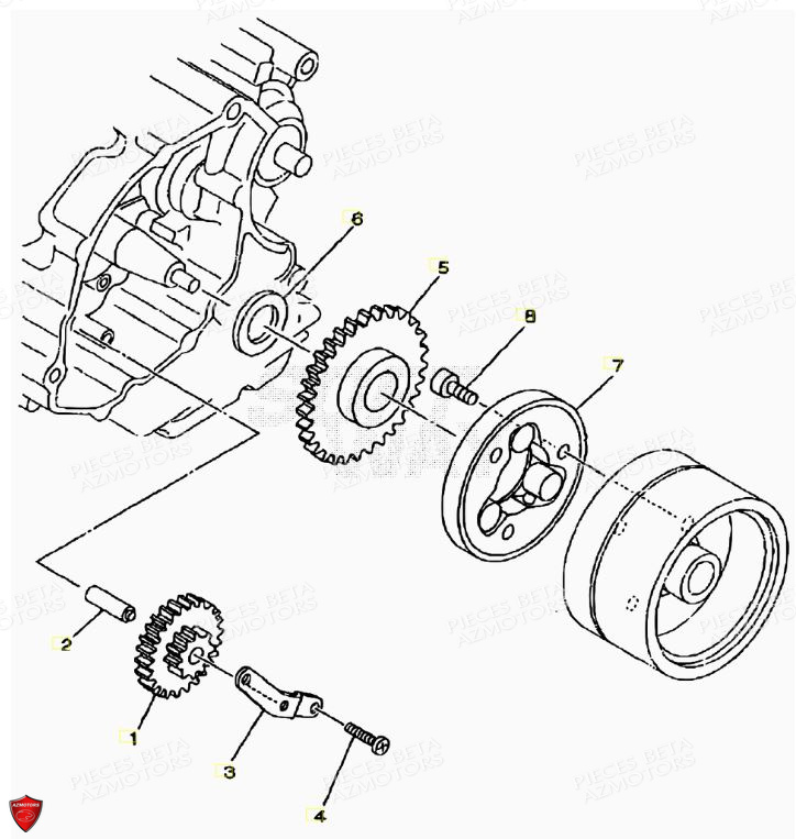 Roue Libre AZMOTORS PiÃ¨ces ALP 125 [2008-2011]