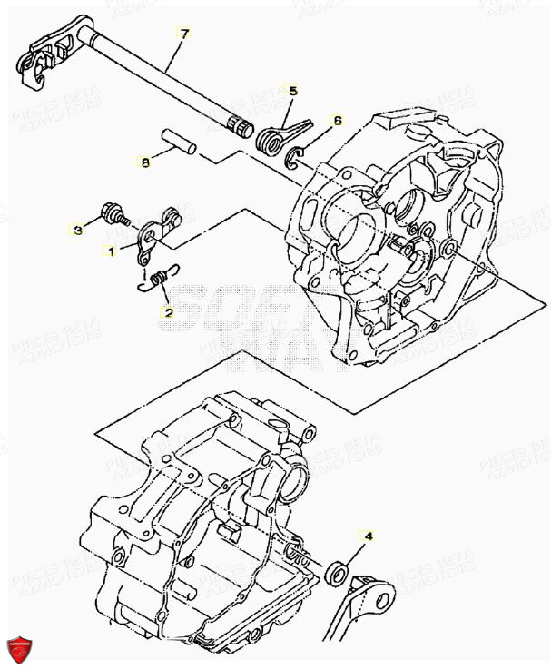 Selecteur De Vitesses AZMOTORS PiÃ¨ces ALP 125 [2008-2011]