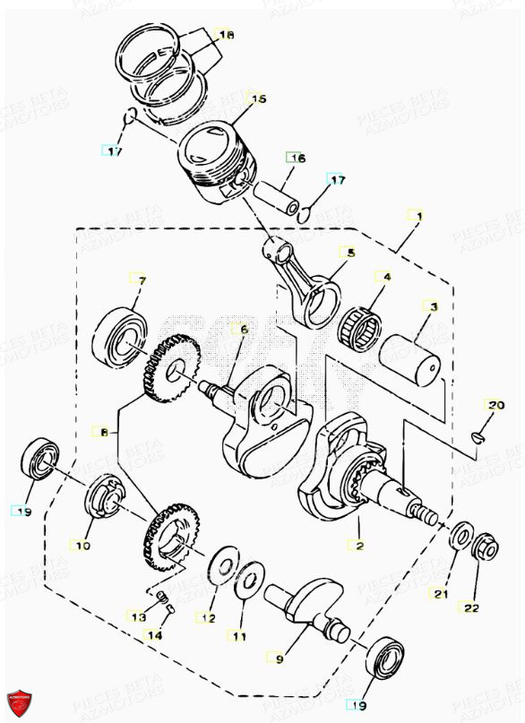 Vilebrequin AZMOTORS PiÃ¨ces ALP 125 [2008-2011]