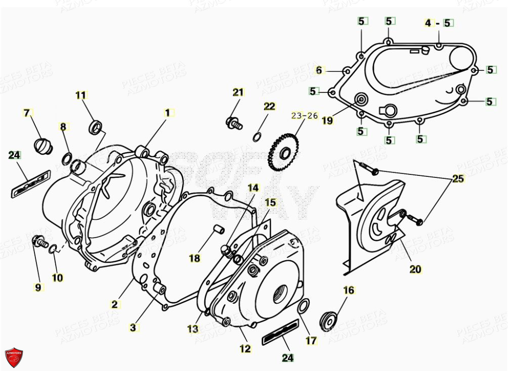 Carter D Embrayage AZMOTORS PiÃ¨ces ALP 200 [2014-2015]