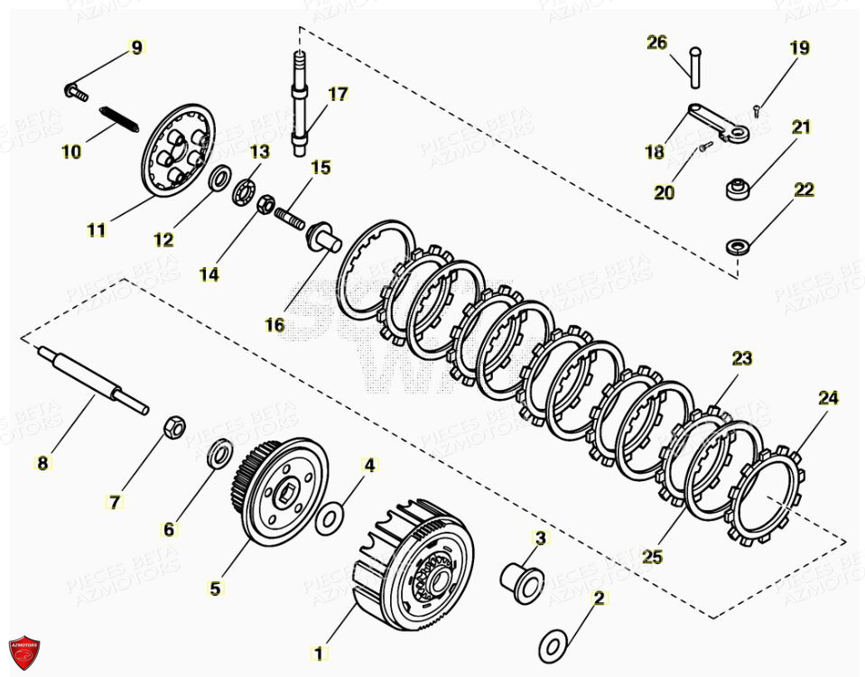 Embrayage AZMOTORS PiÃ¨ces ALP 200 [2014-2015]