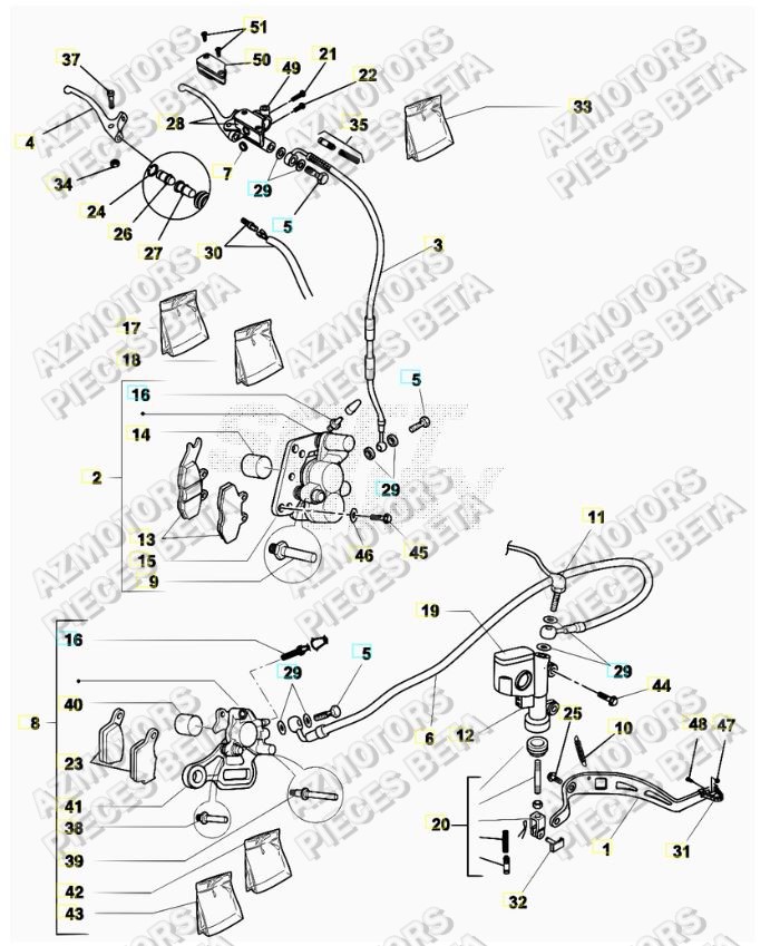 Freins AZMOTORS PiÃ¨ces ALP 200 [2016-2017]