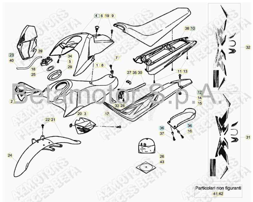 Carenage AZMOTORS PiÃ¨ces ALP 200 [2018]