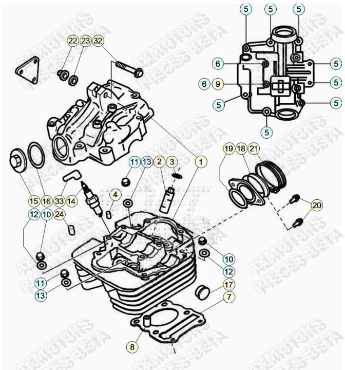 Culasse AZMOTORS PiÃ¨ces ALP 200 [2020]