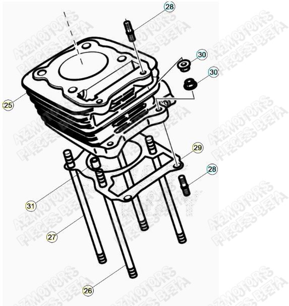 Cylindre AZMOTORS PiÃ¨ces ALP 200 [2020]