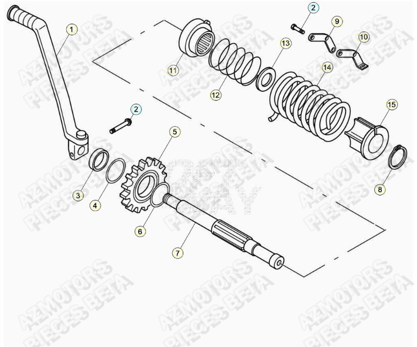 Kick Starter AZMOTORS PiÃ¨ces ALP 200 [2020]