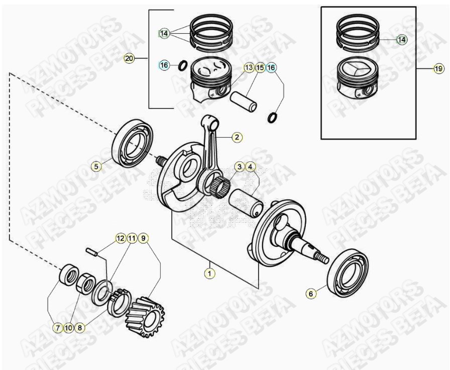Vilebrequin AZMOTORS PiÃ¨ces ALP 200 [2020]