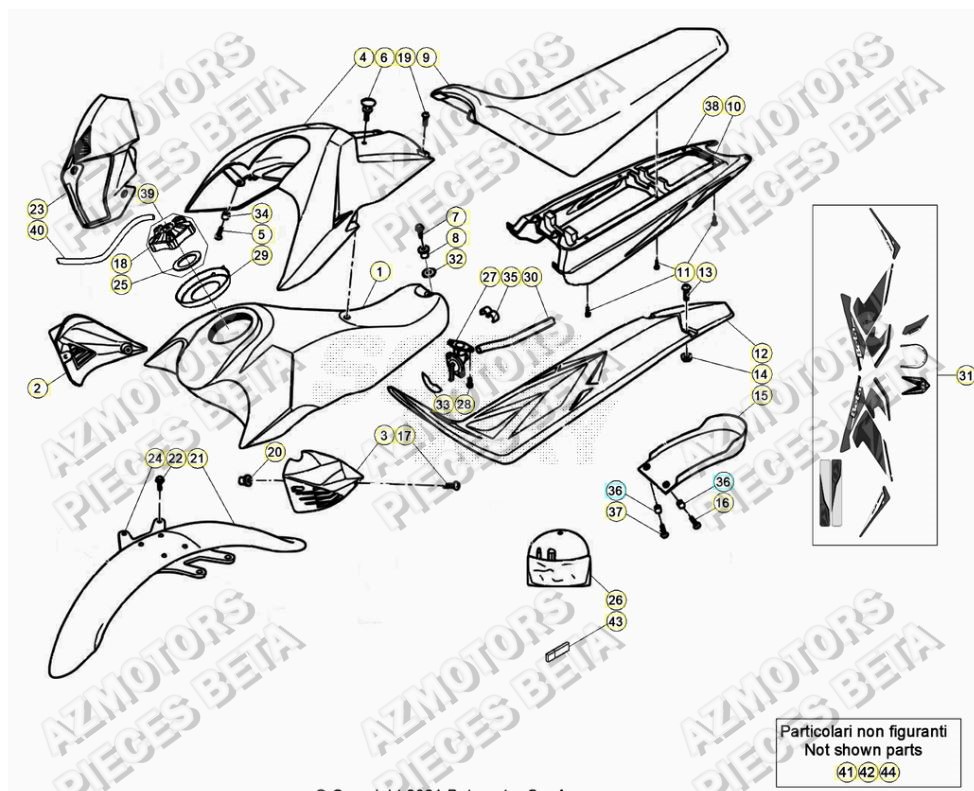 Carenage AZMOTORS PiÃ¨ces ALP 200 [2021]
