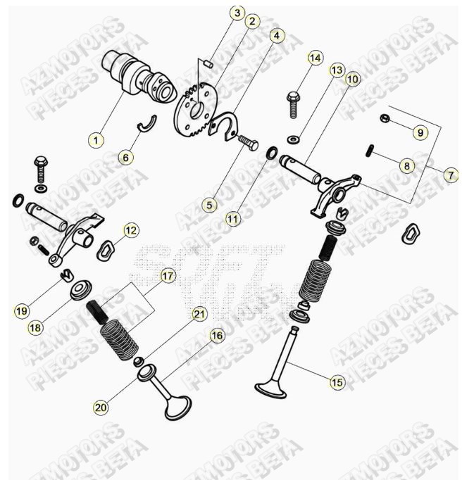 Arbre A Came AZMOTORS PiÃ¨ces ALP 200 [2022-2023]