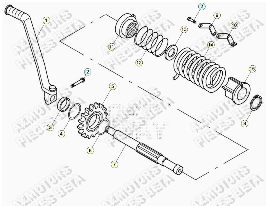 Kick Starter AZMOTORS PiÃ¨ces ALP 200 [2022-2023]
