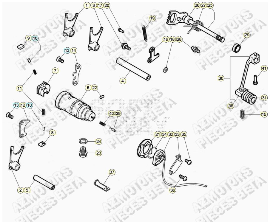 Selecteur De Vitesses AZMOTORS PiÃ¨ces ALP 200 [2022-2023]
