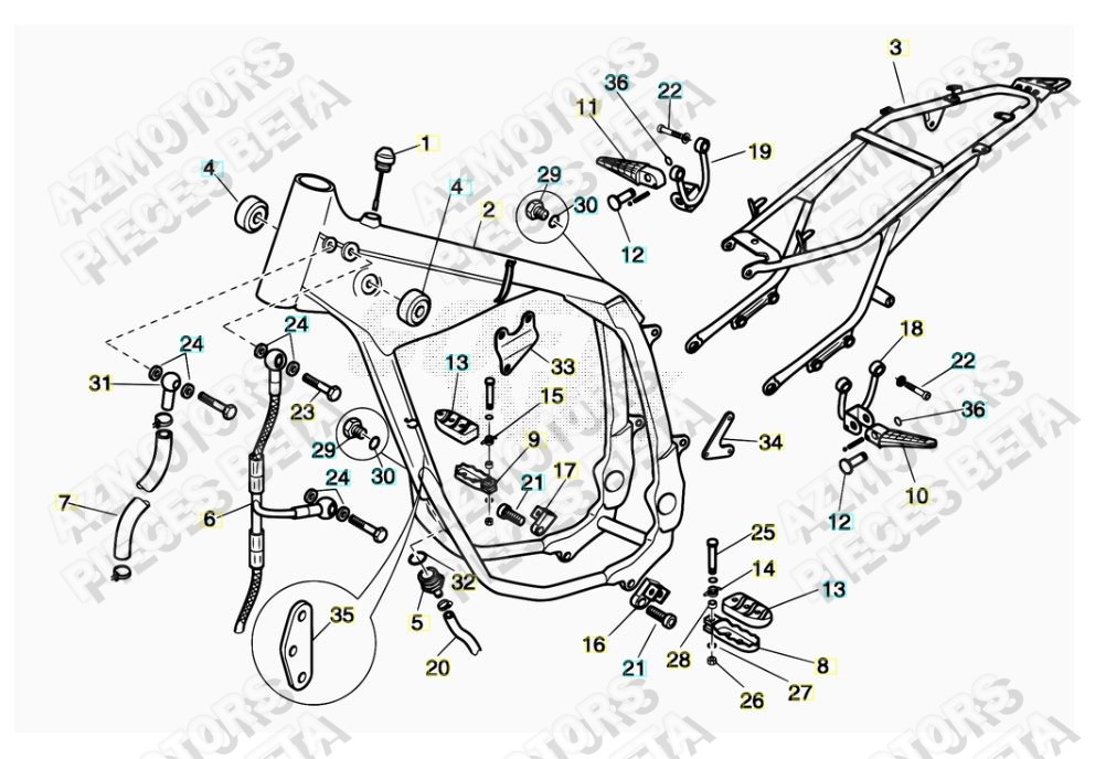 Accessoires Du Chassis AZMOTORS PiÃ¨ces ALP 4.0 350cc [2007-2013]