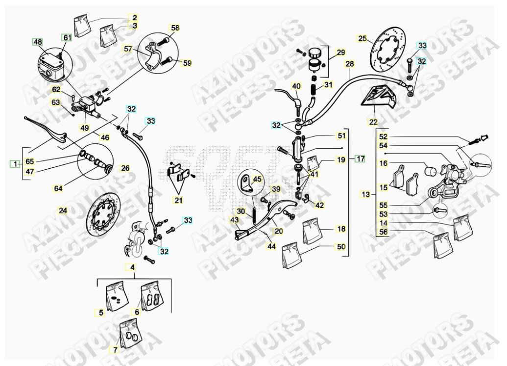 Freins AZMOTORS PiÃ¨ces ALP 4.0 350cc [2007-2013]