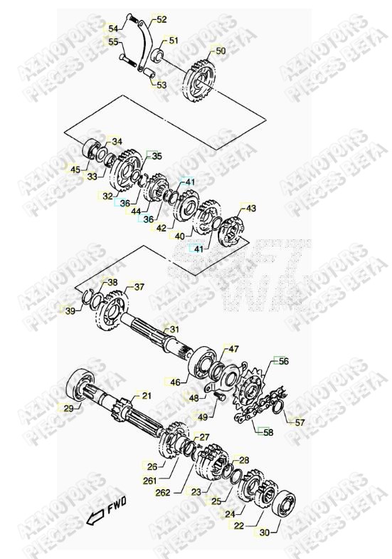 Transmission AZMOTORS PiÃ¨ces ALP 4.0 350cc [2007-2013]