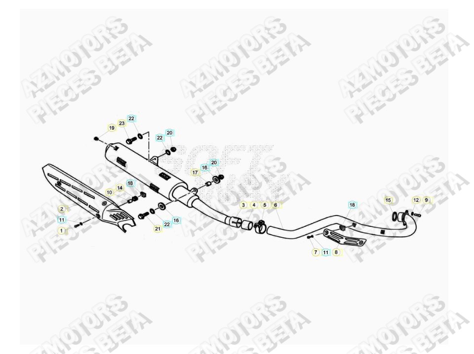 Echappement AZMOTORS PiÃ¨ces ALP 4.0 350cc [2014-2015]