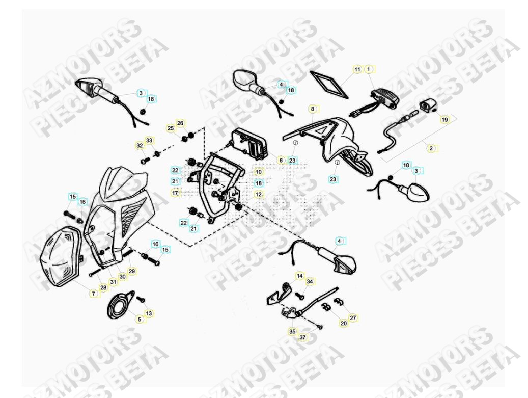 Feux AZMOTORS PiÃ¨ces ALP 4.0 350cc [2014-2015]