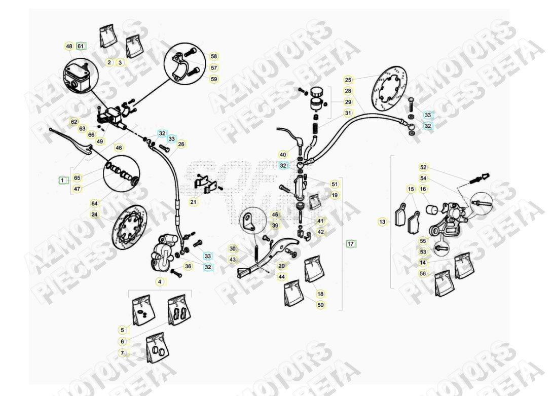 Freins AZMOTORS PiÃ¨ces ALP 4.0 350cc [2014-2015]