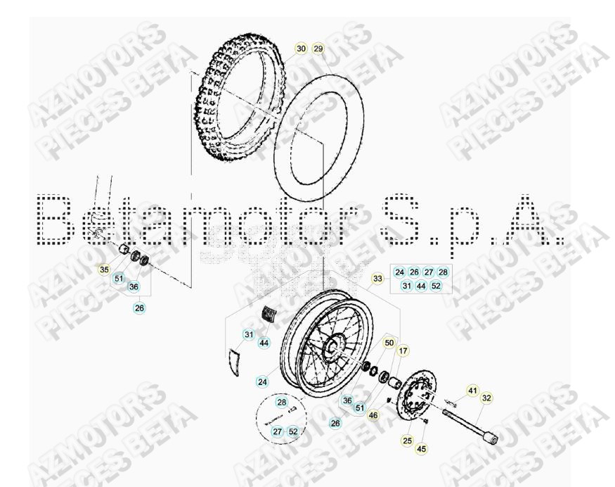 Roue Avant AZMOTORS PiÃ¨ces ALP 4.0 350cc [2016-2017]