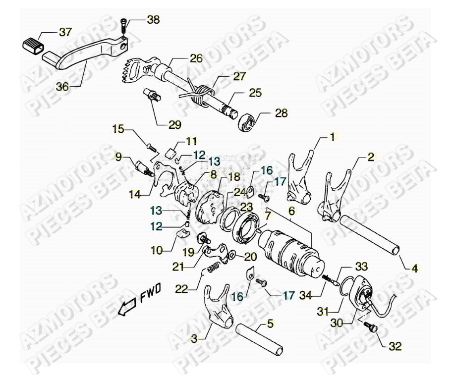 Selecteur De Vitesses AZMOTORS 