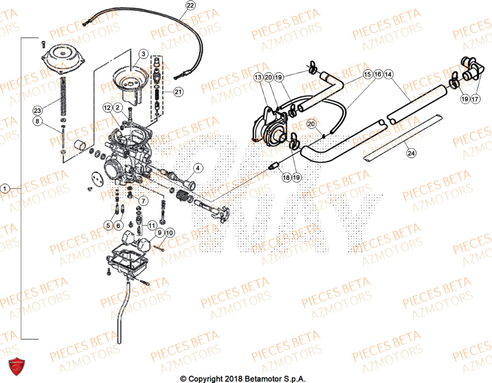 Carburateur AZMOTORS PiÃ¨ces ALP 200 [2024]