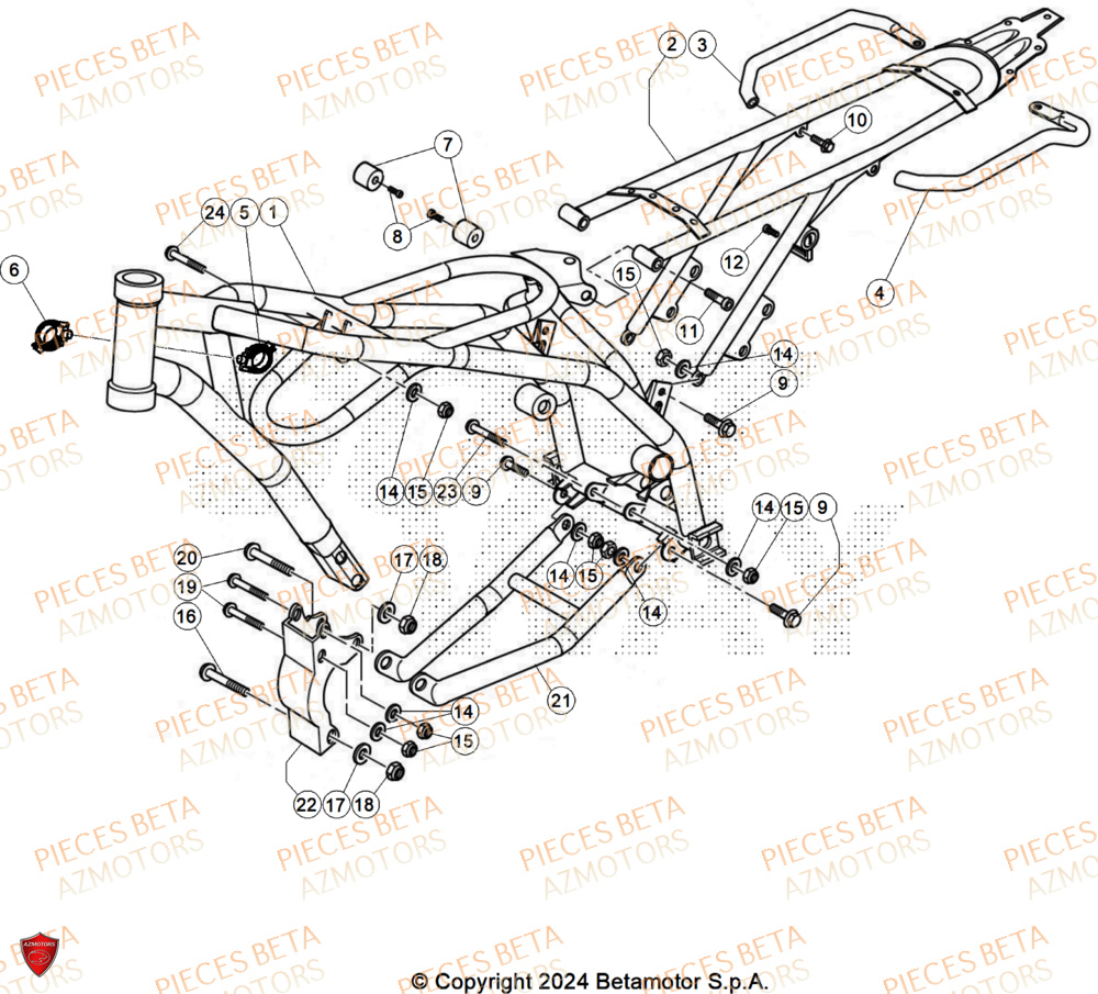 Chassis AZMOTORS PiÃ¨ces ALP 200 [2024]