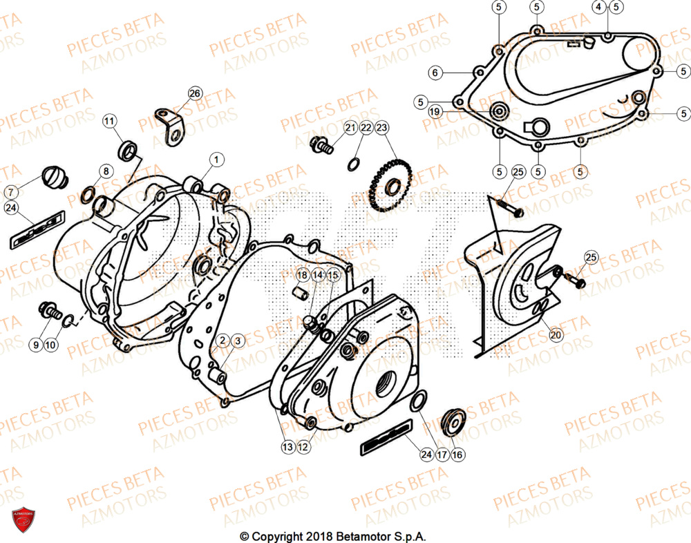 Couvercle Embrayage AZMOTORS PiÃ¨ces ALP 200 [2024]