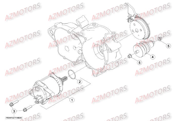 Demarreur Electrique AZMOTORS PiÃ¨ces BETA RR XTRAINER 300 2T - (2015)