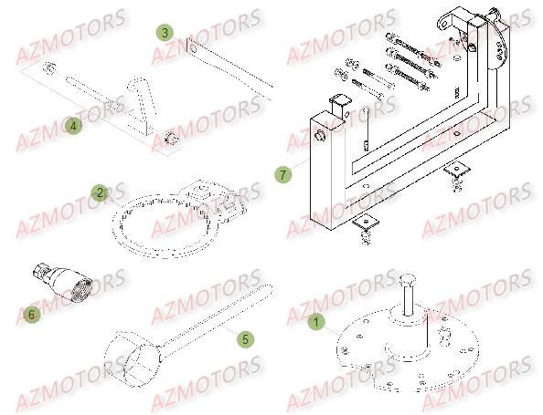 Outillage Special AZMOTORS PiÃ¨ces BETA RR XTRAINER 300 2T - (2015)