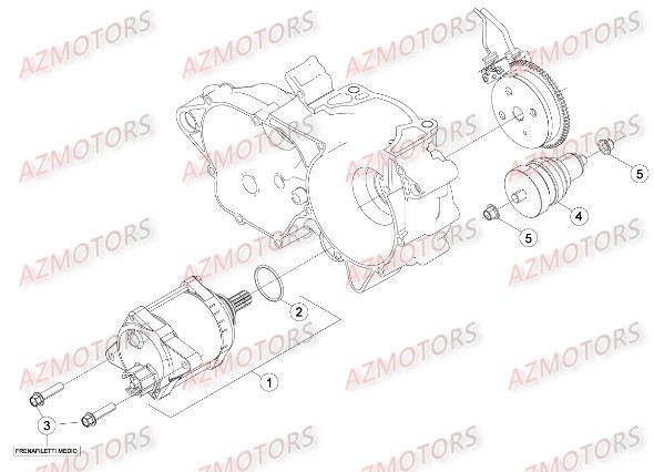 Demarreur Electrique AZMOTORS PiÃ¨ces BETA RR XTRAINER 300 2T - (2016)