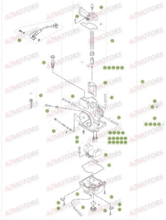 Carburateur AZMOTORS PiÃ¨ces BETA RR XTRAINER 300 2T - (2017)