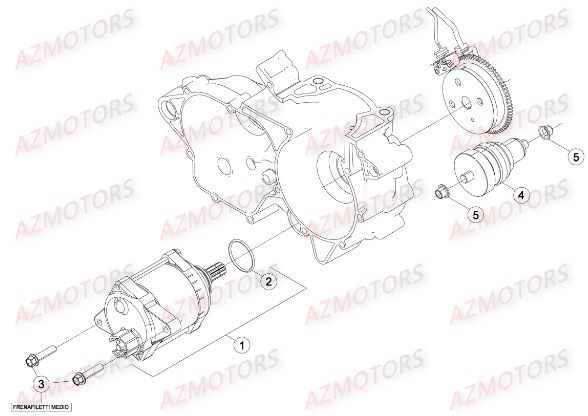 Demarreur AZMOTORS PiÃ¨ces BETA RR XTRAINER 300 2T - (2017)