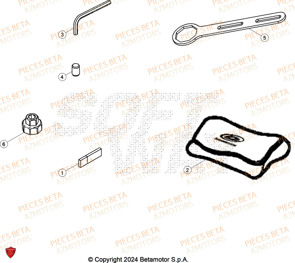 Outils AZMOTORS Pieces BETA CROSS RX 250 2T - (2026)