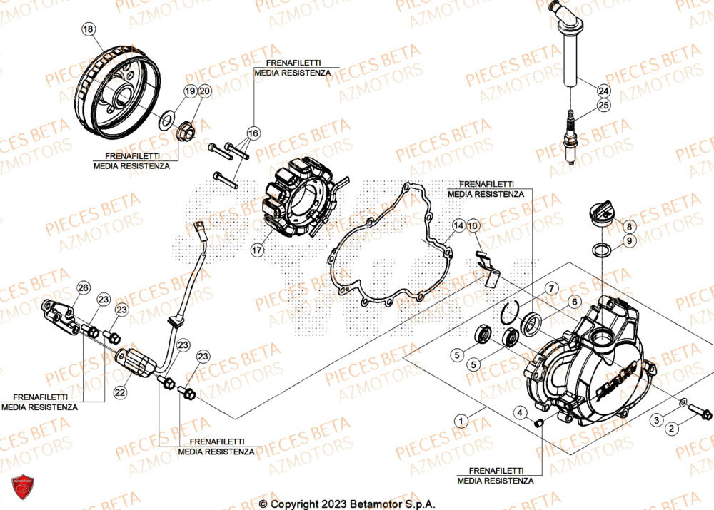 Allumage AZMOTORS Pieces BETA CROSS RX 450 4T - (2026)
