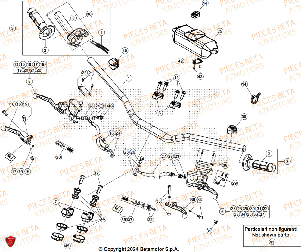 Guidon AZMOTORS Pieces BETA CROSS RX 450 4T - (2026)