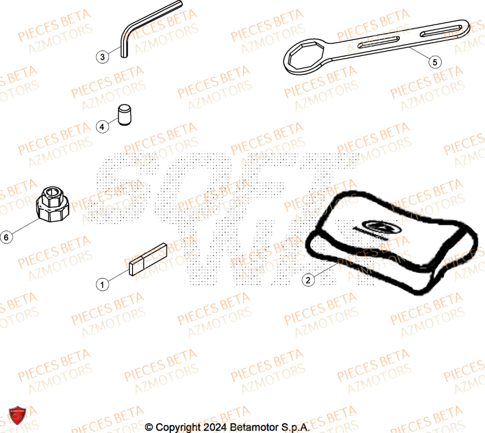 Trousse A Outils AZMOTORS Pieces BETA CROSS RX 300 2T - (2024)