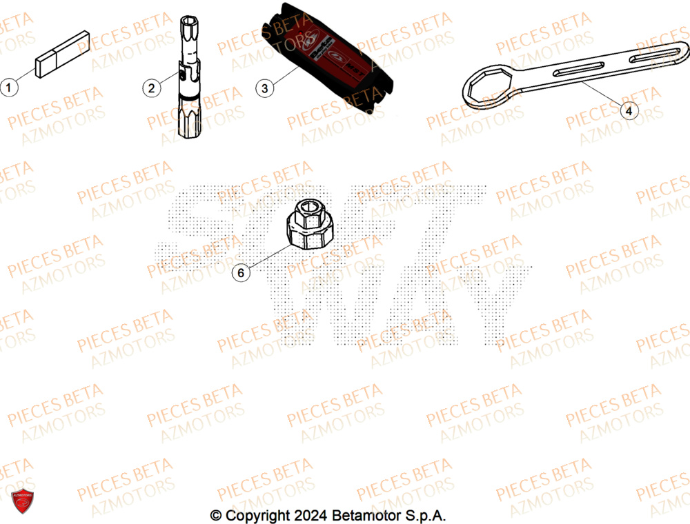 Trousse A Outils AZMOTORS Pieces BETA CROSS RX 450 4T - (2024)