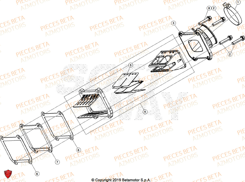 Admission AZMOTORS Pieces BETA ENDURO RR 300 2T X-PRO - (2026)