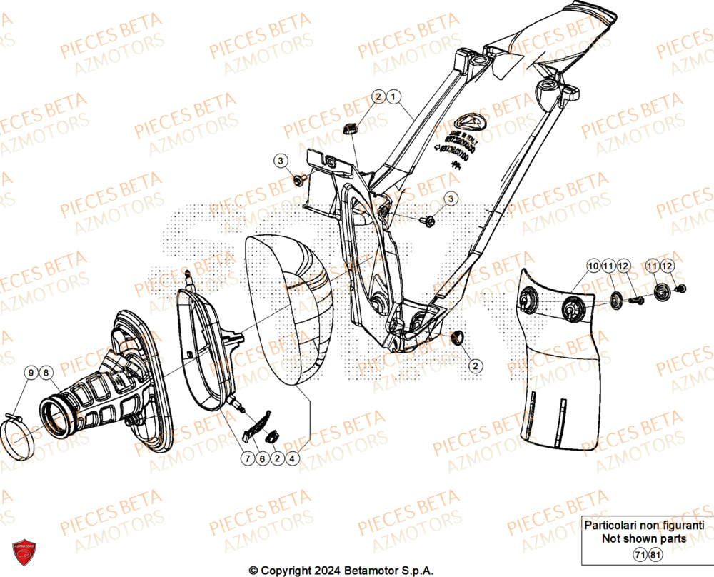 Filtre A Air AZMOTORS Pieces BETA ENDURO RR 350 4T RACE/EURO 5+ - (2025)
