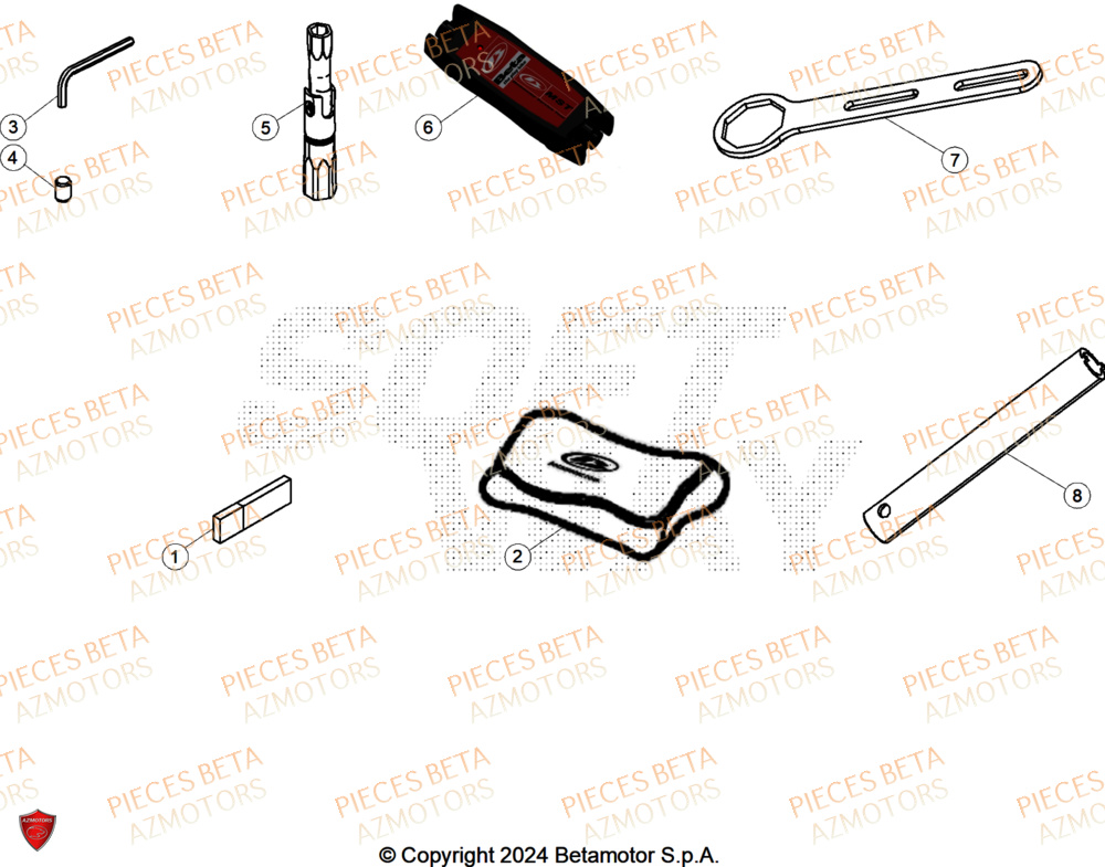 Outils AZMOTORS Pieces BETA ENDURO RR 480 4T X-PRO/EURO5+ - (2025)