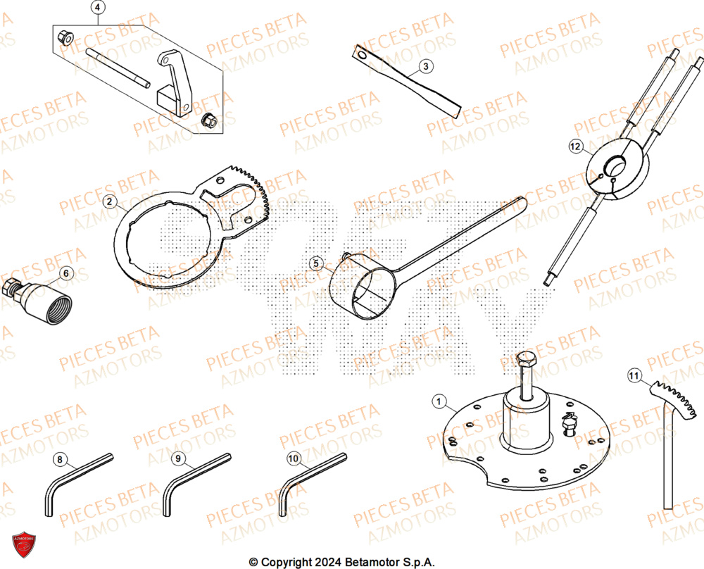 Outillage Special AZMOTORS Pieces BETA ENDURO RR 300 2T - (2024)