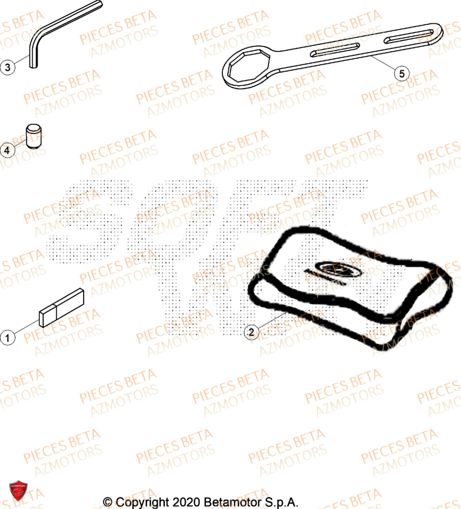 Trousse A Outils AZMOTORS Pieces BETA ENDURO RR 300 2T - (2024)