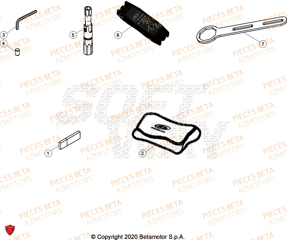 Trousse A Outils AZMOTORS Pieces BETA ENDURO RR 350 4T - (2024)