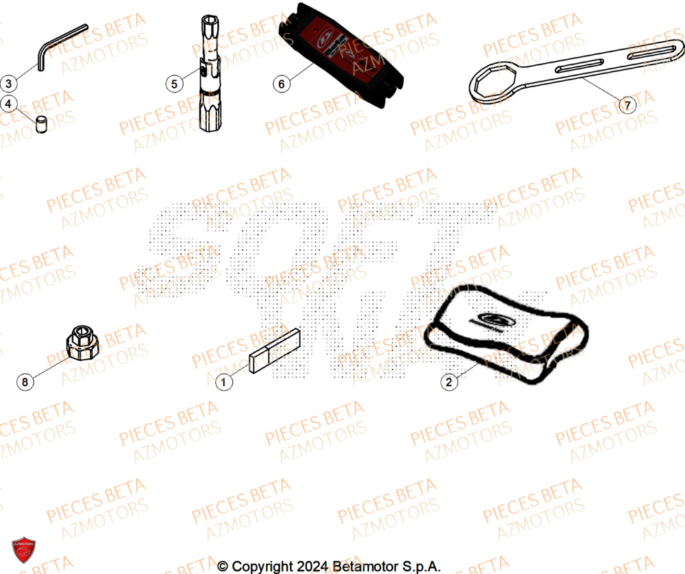 Trousse A Outils AZMOTORS Pieces BETA ENDURO RR 430 4T RACING - (2024)
