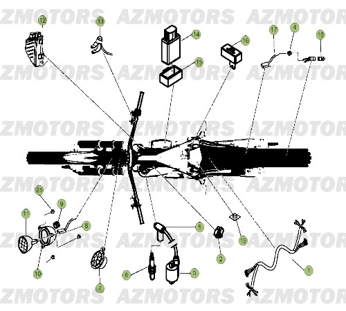 Installation Electrique AZMOTORS PiÃ¨ces BETA EVO-125cc 2T - [2012]